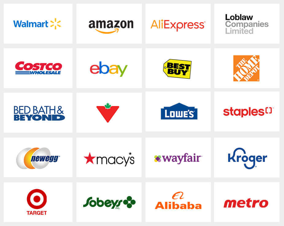 Logos of eCommerce platforms