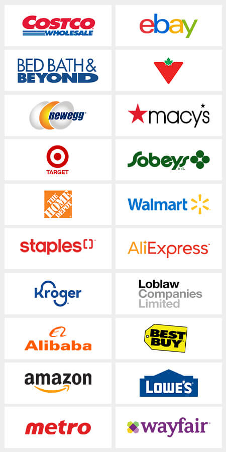 Logos of eCommerce platforms